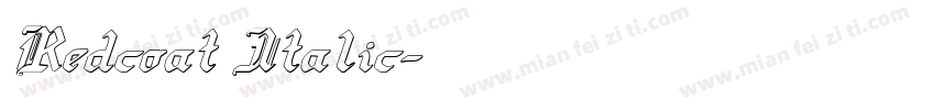 Redcoat Italic字体转换